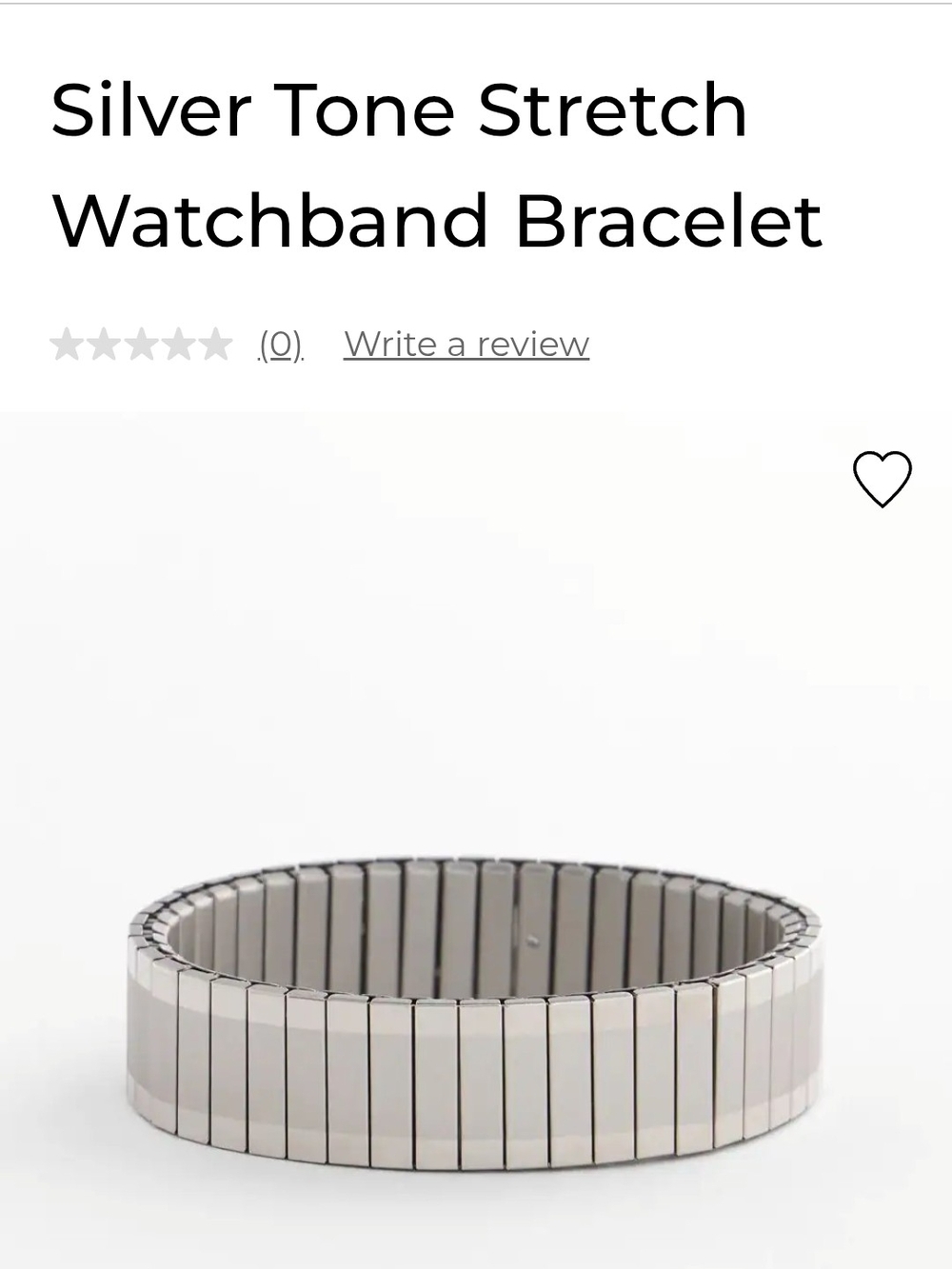 Chico's Silver Stretch Bracelet Watchband